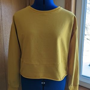 Zyia Crop Sweatshirt - Mustard yellow - Size large